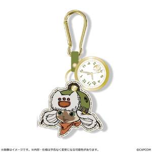 Monster Hunter Wilds: Carabiner Keychain with Leather Charm & Watch - Palico [Capcom]