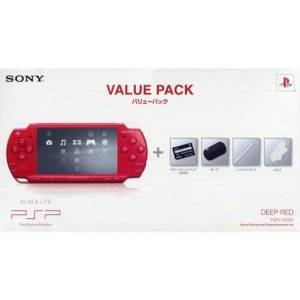 PSP Slim & Lite Deep Red Value Pack (PSPJ-20000) [Used Good Condition]