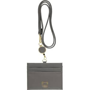 Rilakkuma: ID-Card Holder w/ Reel (Black Ver.) [San-x]