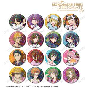 Monogatari Series x STEINS:GATE - Original Collab. Illustration - Trading Hologram Can Badge (16 Packs Box) [Arma Bianca]