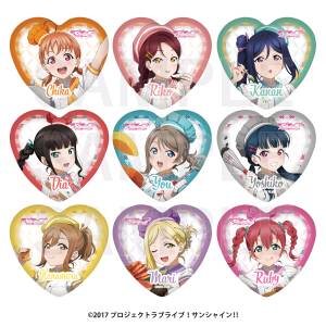Love Live! Sunshine!: Heart-Shaped Badge Collection (9 Packs Box) [Edith]