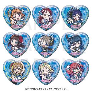 Love Live! Sunshine!: Heart-Shaped Etoon Badge Collection (9 Packs Box) [Edith]