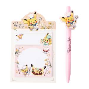 Pokémon: Pokémon Cafe & Pikachu Sweets - Ballpoint Pen & Sticky Notes Set (Limited Edition) [The Pokémon Company]