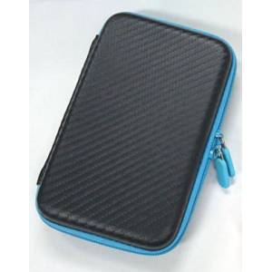 Carbon Style Pouch - Black x Blue [3DS - Occasion / Loose]