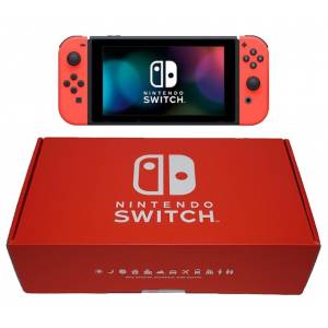 Nintendo Switch Full Neon Red Nintendo Store Limited Custom Edition [Brand new]