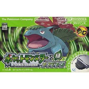 Pocket Monster - Leaf Green / Pokemon Vert Feuille + Wireless Adapter [GBA - occasion BE]