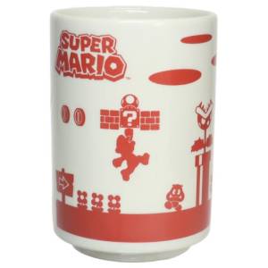 Super Mario: Japanese Yunomi Teacup - Silhouette [Bandai]