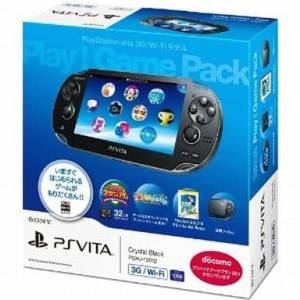 PlayStation Vita - Crystal Black - Play! Game Pack - 3G / Wi-Fi (PCHJ-10012) [Used Good Condition]