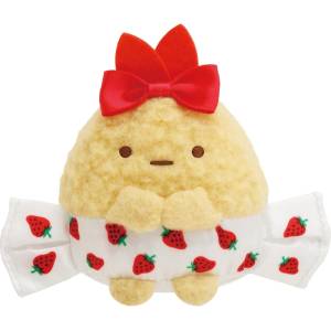 Sumikko Gurashi x Sakuma Strawberry Milk Candy: Mini Plush Toy - Ebifurai No Shippo [San-x]