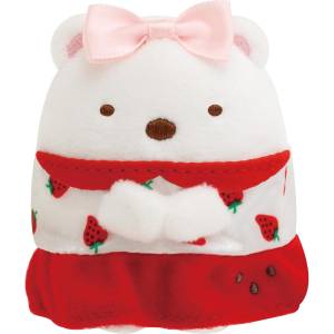 Sumikko Gurashi x Sakuma Strawberry Milk Candy: Mini Plush Toy - Polar Bear [San-x]