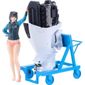 PLAMAX Minimum Factory MF-97: Minori with Honda BG350 Outboard Motor (Grand Prix White) [Max Factory]