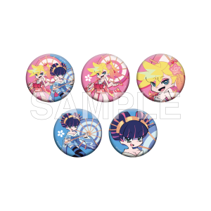 New Panty ＆ Stocking With Garterbelt: Sparkling Can Badge (Traditional Japanese Attire Ver.) (5 Packs / Box) [Kadokawa]