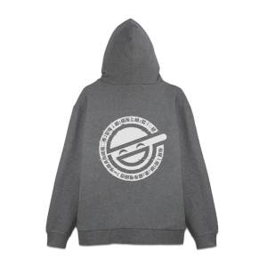 Ghost in the Shell: Stand Alone Complex - Mixed Gray Zip Hoodie (XXL) - Laughing Man [COSPA]