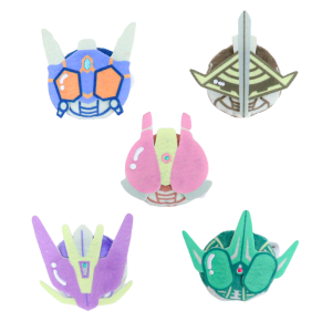 Kamen Rider Den-O: Face Plush Badge Collection - Gingham Pastel Ver. (5 Packs Box) [Bushiroad]