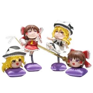 Touhou Project: Yukkuri SD Figure - Reimu Hakurei & Marisa Kirisame (Set of 2) (2nd Hand) [Konami]