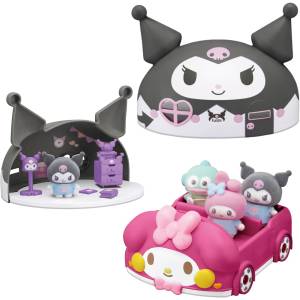 Petit Tomo Sanrio Characters: Kuromi's House & My Melody Car Set (Special Color Ver.) [Bandai]