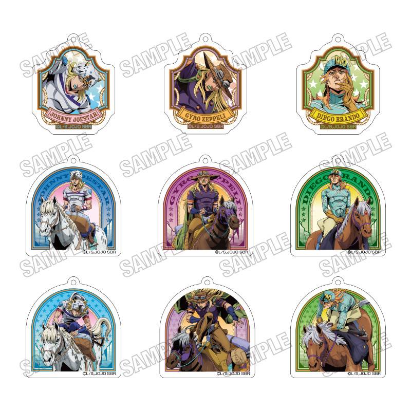 Jojo's Bizarre Adventure / Steel Ball Run: Acrylic Keychain Collection (9 Packs Box) [Medi...
