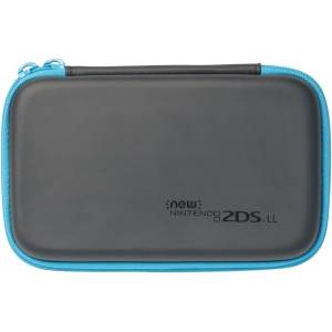New Nintendo 2DS LL - Slim Hard Pouch - Black x Turquoise [Used / Loose]