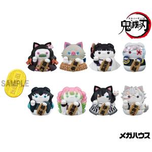 MEGA CAT PROJECT: Demon Slayer / Kimetsu no Yaiba Neko Maneki-neko (8 Packs Box) (Limited + Bonus) [Megahouse]