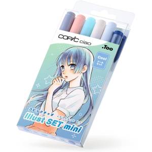 Copic Ciao: Illustration Markers Set Mini (cool) - 5+1 Colors (With Bonus) [Copic]