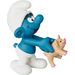The Smurfs Series 3: Smurf with Pig - UDF 910 [Medicom Toy]