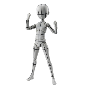 S.H.FIGUARTS: Body-kun - Ken Sugimori Edition Wireframe (Gray Color Ver.) [Bandai Spirits]