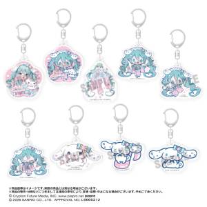 Hatsune Miku x Cinnamoroll: Acrylic Keychain Collection - Dreamy Sakura Ver. (9 Pack Box) [Anicraft]