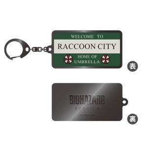 Biohazard / Resident Evil: Requiem Metal Keychain - Raccoon City Sign [Capcom]