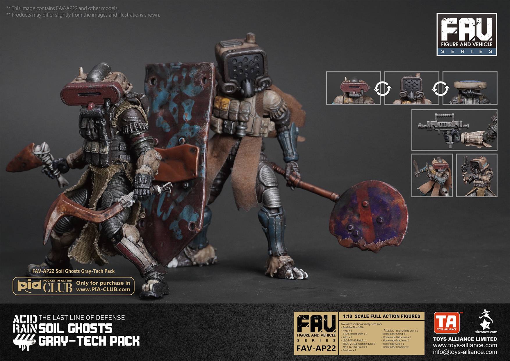 Acid Rain: Soil Ghosts Gray-Tech Pack 1/18 - Optional Parts (FAV