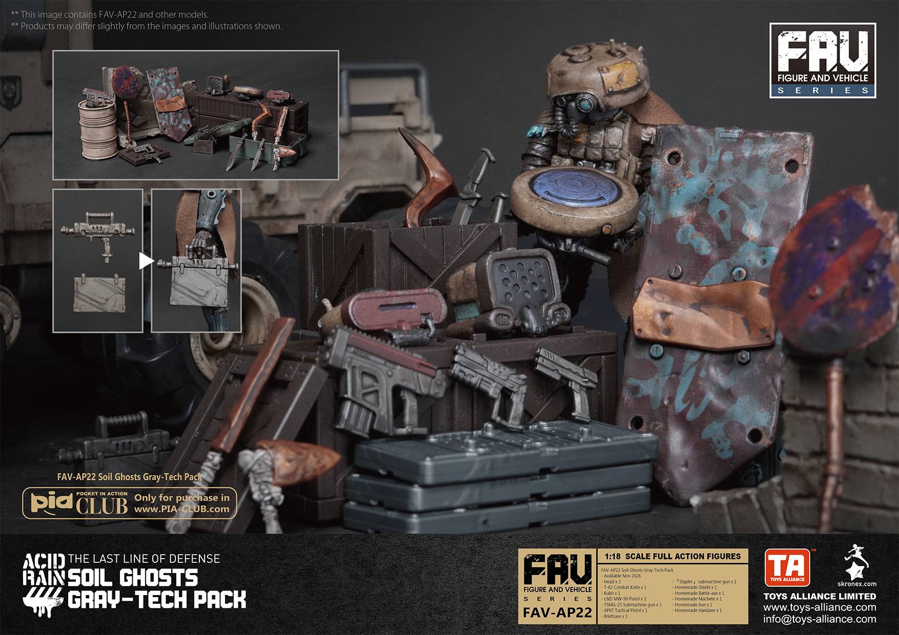 Acid Rain: Soil Ghosts Gray-Tech Pack 1/18 - Optional Parts (FAV