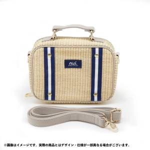 nüi.  Basket Shoulder Bag with Clear Window - Beige [Coade]