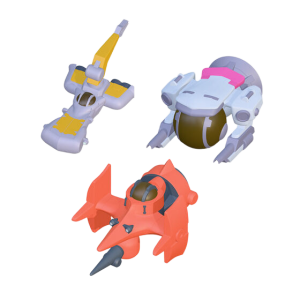 Cowboy Bebop: Swordfish II & Hammer Head & Red Tail - Mini Soft Vinyl Figure Set (Set of 3) (Limited Edition) [Bandai]