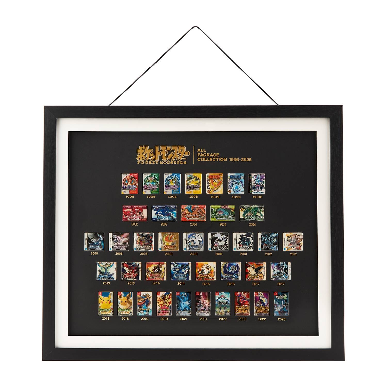 Pokémon: All Games Frame (1996-2025) - Package Pins Collection