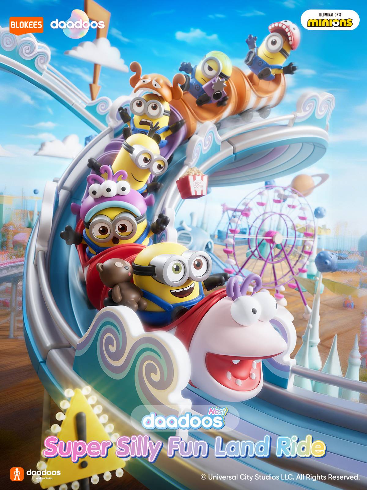 Minions: Roller Dorable Coaster - Daad0os Mini Figure Blind Box (6 Packs Box) [BLOKEES]