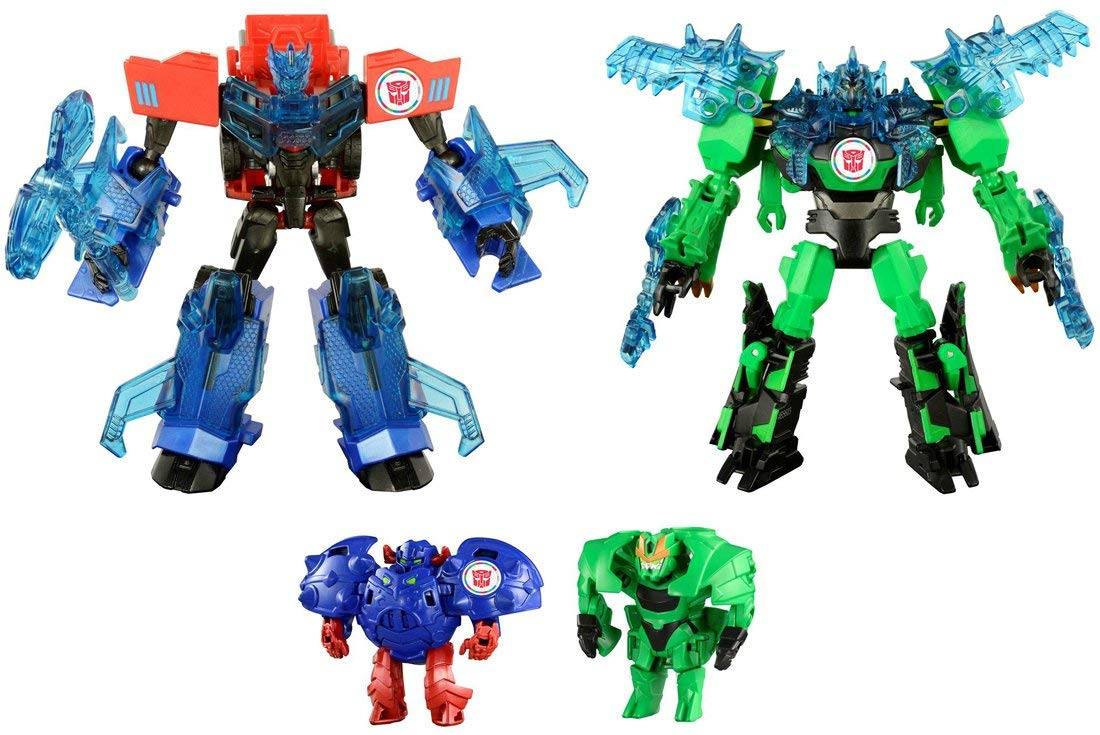 TRANSFORMERS ADVENTURE - TAV45 OPTIMUS PRIME & GRIMLOCK SUPREME ARMOR SET