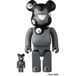 BE@RBRICK ×  限定デザイン 2個セット ブラック／グレー BE@RBRICK / BEARBRICK: 100% & 400% - Osaka Expo 2025 Monochrome