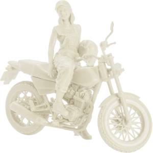 PLAMAX 1/20: MF-103 Rider's Portrait Honda FTR 223 (White Color Ver.) - Plastic Model [Max Factory]
