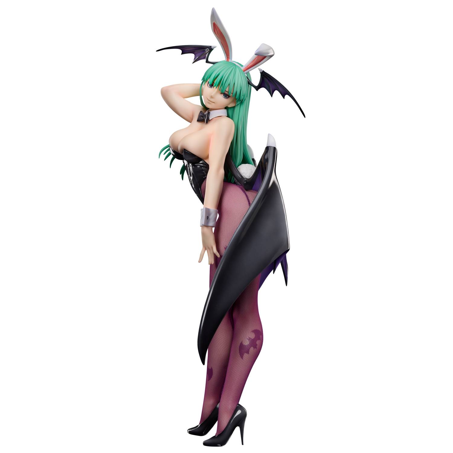 B-Style Darkstalkers Morrigan 1/4 Bunny Ver. - tampak belakang dengan sayap besar yang menjulang