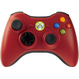 Manette sans fil - Rouge (Officiel Microsoft) [X360 - Occasion / Loose]