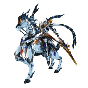 Legend of Star General: Zhao Yun & White Dragon Horse - Valiant Color Ver. Plastic Model (MNP-XH05WA) [MOTOR NUCLEAR]