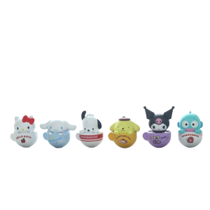 Sanrio Characters: Yura Yura Soft Vinyl Roly-Poly Toy (6 Pack Box) [Ensky]