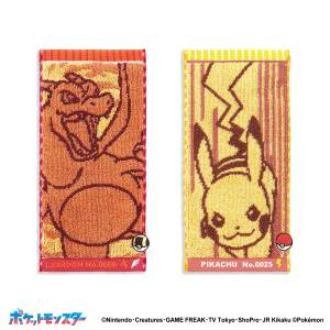 Pokémon: Dracaufeu & Pikachu - Half-size Handkerchief Towel (Set of 2) [The Pokémon Company]