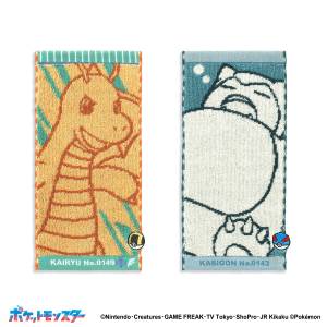 Pokémon: Dragonite & Snorlax - Half-size Handkerchief Towel (Set of 2) [The Pokémon Company]