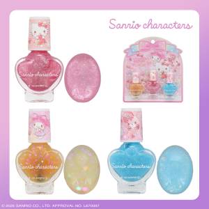 Sanrio Characters: Kids Cosmetics Series - Peel-Off Nail Polish (Set of 3) - Sanrio Characters Ver. [SHOBIDO]