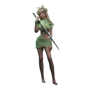Slender Female Body + Head 1/6 - Green Ver. [Mojoy]