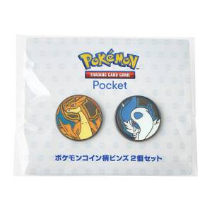 Pokémon TCG POCKET: Mega-Dracaufeu Y & Mega-Absol - Coin-Shaped Package Pins (Set of 2) (Limited Edition) [The Pokémon Company]