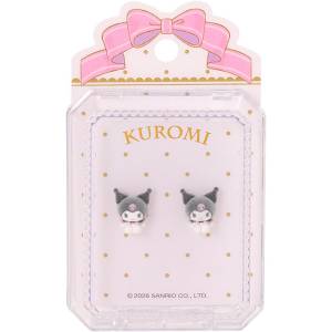 Sanrio Characters: Kuromi Flocked Earrings [Sanrio]