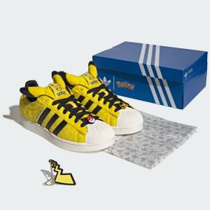 Pokémon x Adidas: SUPERSTAR II - Unisex Shoes/Sneakers Yellow - Pikachu (23.5cm) [The Pokémon Company x Adidas]