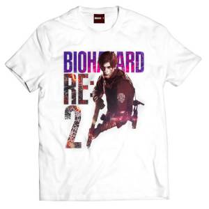 Biohazard RE: 2 T-shirt Leon S Kennedy White Ver. [Goods]