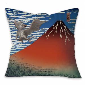 Monster Hunter - Ukiyoe Cushion Kushala Daora x Gaifu Kaisei [Goods]